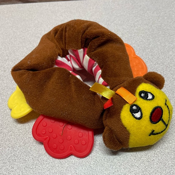 Playtex Monkey Scrunchy Baby Activity Wrist Toy & Teether infant tooth - Picture 3 of 6